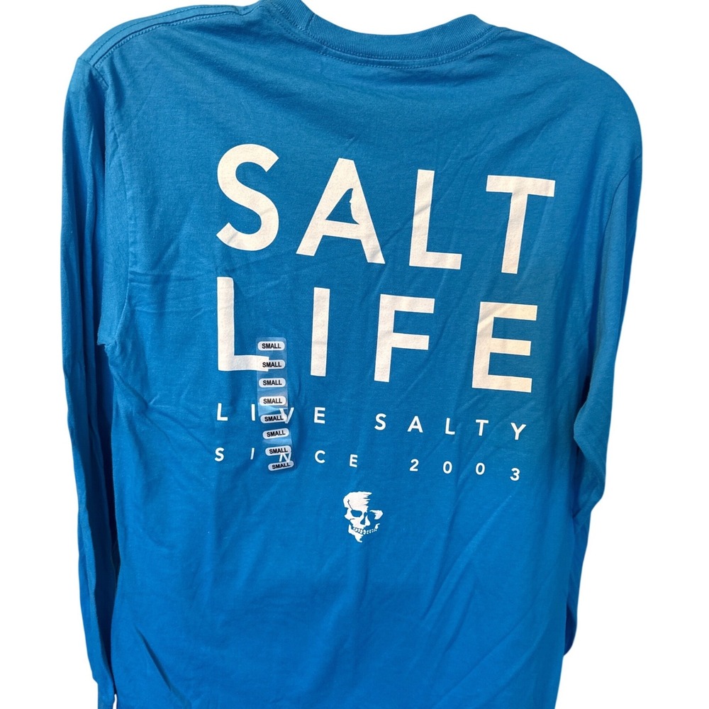 Salt‎ Life Oceanus Cotton Long Sleeve "Live Salty" graphic on the back SM NWT